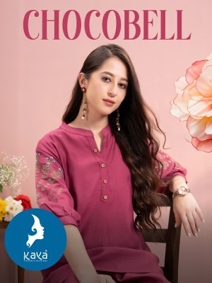 Chocobell by Kaya Vatican Silk Co ord set catalogue at wholesale rate Kaya kurti