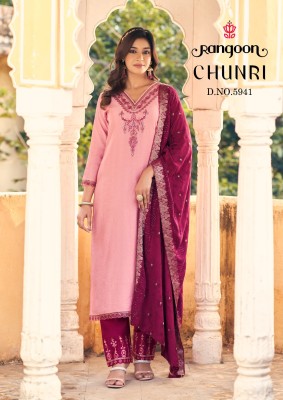Chunri by Rangoon Fancy Embroidery Work readymade suit in budget price   readymade suit catalogs