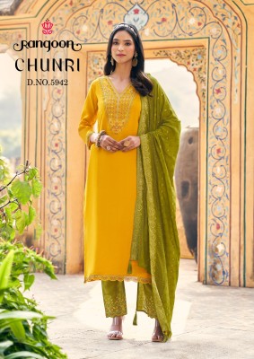 Chunri by Rangoon Fancy Embroidery Work readymade suit in budget price   readymade suit catalogs
