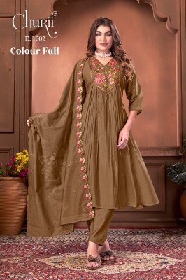 Churii Colour Full Kurti Pant with Dupatta Set kurti pant with dupatta Catalogs