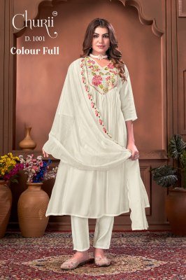 Churii Colour Full Kurti Pant with Dupatta Set kurti pant with dupatta Catalogs