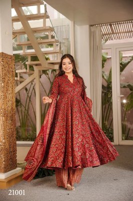 Clora Vol-21 Designer Muslin Digital Printed Kurti Pant with Dupatta readymade suit catalogs