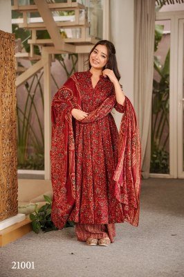 Clora Vol-21 Designer Muslin Digital Printed Kurti Pant with Dupatta readymade suit catalogs