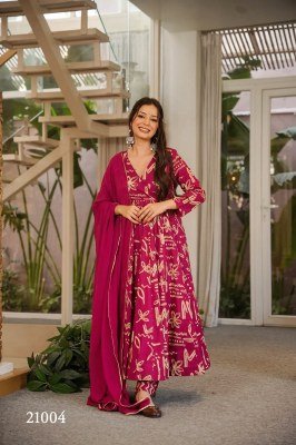 Clora Vol-21 Designer Muslin Digital Printed Kurti Pant with Dupatta readymade suit catalogs