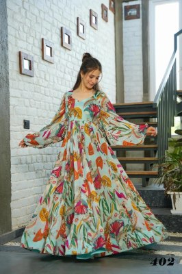 Clora vol 4 presenting new designer digital printed ethnic wear gown at amaviexpo Amavi