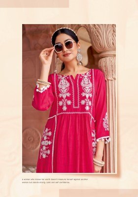 Clysi Nova Viscose Butti Kurti Pant Set with Thread & Handwork kurtis catalogs