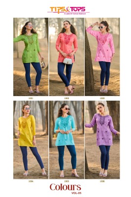 Colors vol 5 by Tips tops Heavy reyon embroidered short wester top catalogue at affordable rate western wear catalogs