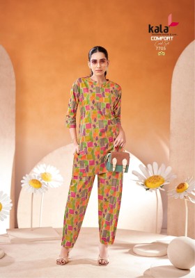 Comfort vol 2 by Kala Pure Cotton Printed Fancy co ord set collection with affordable range co ord set catalogs