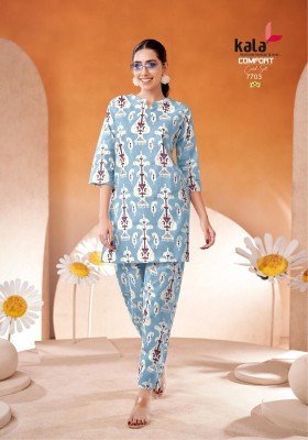 Comfort vol 2 by Kala Pure Cotton Printed Fancy co ord set collection with affordable range co ord set catalogs