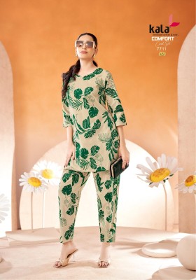 Comfort vol 2 by Kala Pure Cotton Printed Fancy co ord set collection with affordable range co ord set catalogs
