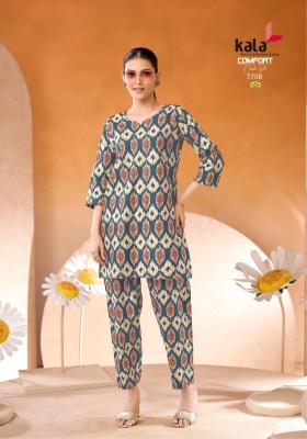 Comfort vol 2 by Kala Pure Cotton Printed Fancy co ord set collection with affordable range co ord set catalogs