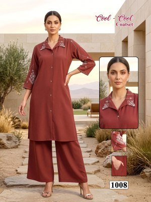 Cool Cool Coadset Women's Vatican Silk Co-Ord Set with Lining co ord set catalogs