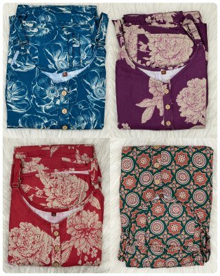 Coral Cotton Sleeveless Ruffle Maxi Dress Kurti 3 Tier Flare Adjustable Straps  Wholesale Ethnic kurtis catalogs