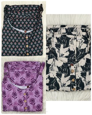 Coral Cotton Sleeveless Ruffle Maxi Dress Kurti 3 Tier Flare Adjustable Straps  Wholesale Ethnic kurtis catalogs