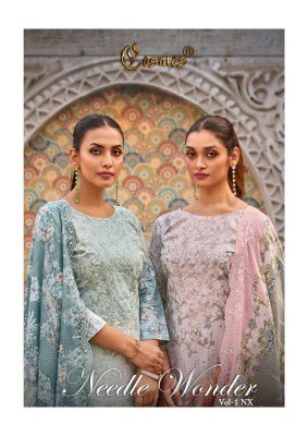 Cosmos Fashion Needle Wonder Vol 1 NX Lawn Cotton Embroidered Dress Material wholesale catalogs