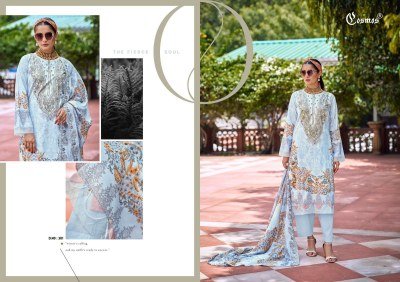 Cosmos Needle Wonder Vol 3 Lawn Cotton Embroidered Suit with Pure Mal Mal Cut Work Dupatta Unstitched Collection Wholesale readymade suit catalogs