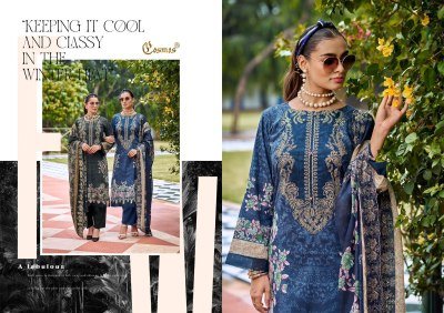 Cosmos Needle Wonder Vol 3 Lawn Cotton Embroidered Suit with Pure Mal Mal Cut Work Dupatta Unstitched Collection Wholesale readymade suit catalogs