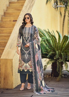 Cosmos Needle Wonder Vol. 5 Lawn Cotton Dress Material with Embroidered Top & Cut Work Dupatta dress material catalogs