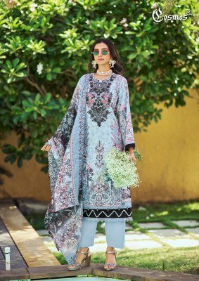 Cosmos Needle Wonder Vol. 5 Lawn Cotton Dress Material with Embroidered Top & Cut Work Dupatta dress material catalogs