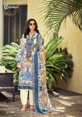 Cosmos Needle Wonder Vol. 5 Lawn Cotton Dress Material with Embroidered Top & Cut Work Dupatta dress material catalogs