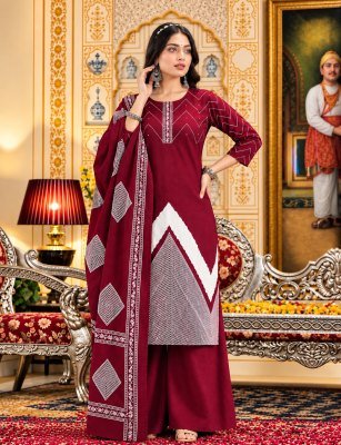 Cotton 60x60 Embroidery Work Kurti Bottom Dupatta Set Size wise Combo Set