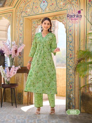 Cotton Bells vol 1 by Radhika Life Style Cotton Foil printed readymade suit catalogue at affordable rate readymade suit catalogs