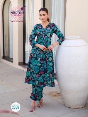 Cotton Bells vol 2 by Radhika Lifestyle Cotton Foil printed kurti with bottom collection in affordable rate kurtis catalogs