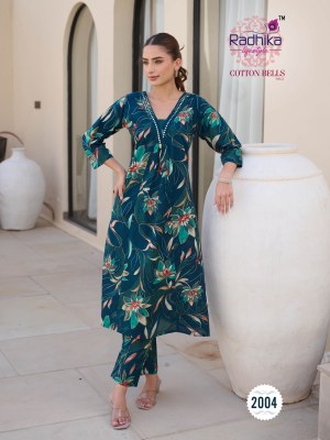 Cotton Bells vol 2 by Radhika Lifestyle Cotton Foil printed kurti with bottom collection in affordable rate kurtis catalogs