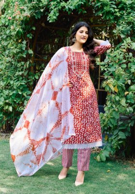 Cotton Culture vol 1 by Vaniska Cotton Batik Printed straight kurti pant with dupatta catalogue at affordable rate  readymade suit catalogs