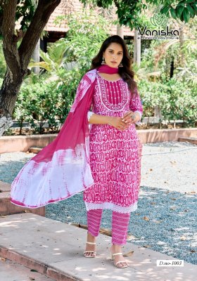 Cotton Culture vol 1 by Vaniska Cotton Batik Printed straight kurti pant with dupatta catalogue at affordable rate  readymade suit catalogs