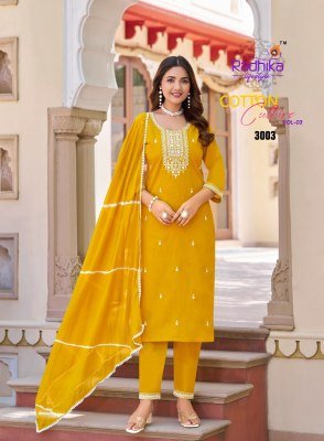 Cotton Culture vol 3 by radhika life style Pure cotton readymade suit collection readymade suit catalogs