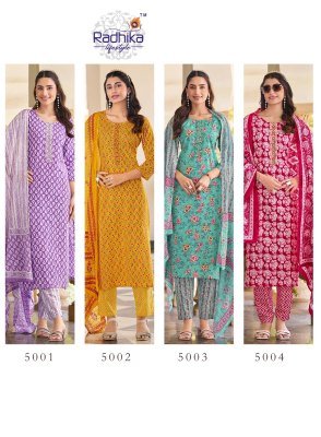 Cotton Fab vol 5 by Radhika lifestyle Cotton Printed top bottom and dupatta catalogue readymade suit catalogs
