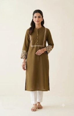 Cotton Heavy Embroidery Kurti Collection kurtis catalogs