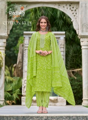 Cotton Kudi by Radhika life style cotton printed readymade suit catalogue at affordable rate readymade suit catalogs