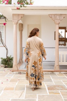 Cotton Natural Flex Co-ord Set Placement Print Center Kali Neck Work Size wise Combo Set