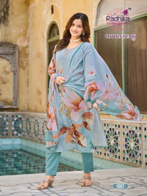 Cotton Spark vol 1 by Radhika Lifestyle Heavy Cotton Placement printed top bottom with dupatta catalogue  readymade suit catalogs