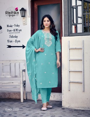 Cotton culture vol 2 by Radhika life style pure cotton embroidered suit catalogue at affordable rate readymade suit catalogs