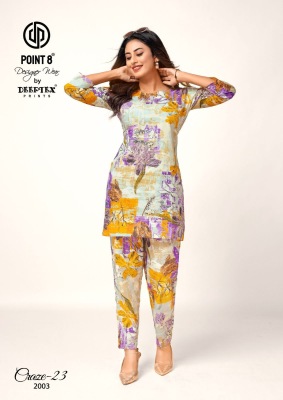 Craze 23 vol 2 by Deeptex fancy printed co ord set catalogue at affordable rate Size wise Combo Set