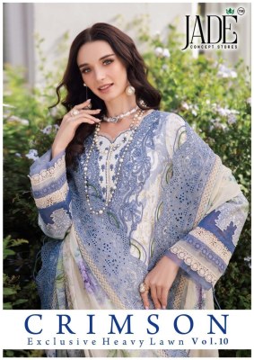 Crimson vol 10 by Jade Heavy Lawn Cotton Pakistani suit collection with affordable rate  pakistani suit catalogs