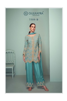 Crown Platinum by Gulkayra Designer Real Chinon Short top with bottom and dupatta catalogue in affordable rate readymade suit catalogs