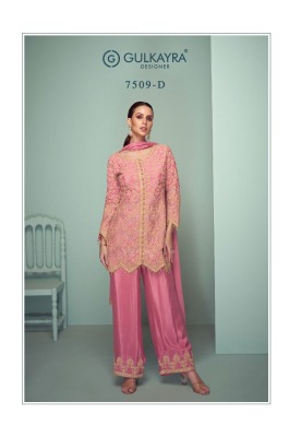 Crown Platinum by Gulkayra Designer Real Chinon Short top with bottom and dupatta catalogue in affordable rate readymade suit catalogs