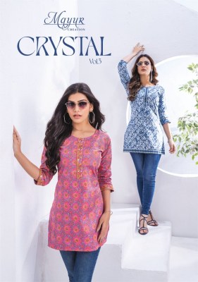 Crystal Vol 3 by Mayur Trendy Fancy poplin cotton western wear collection at affordable rate Mayur Kurti