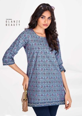 Crystal  vol 4 by Mayur creation Affordable range Tunic top printed for all day comfort western wear catalogs