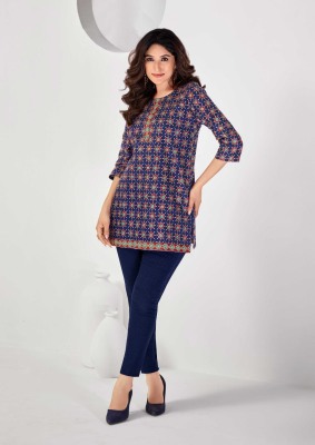 Crystal  vol 4 by Mayur creation Affordable range Tunic top printed for all day comfort western wear catalogs