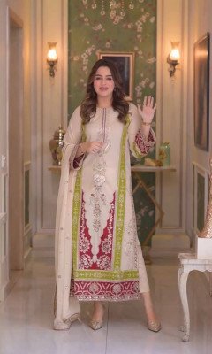 D.N. 238 Pure Roman Silk Kurti Bottom with Georgette Dupatta Set wholesale catalogs