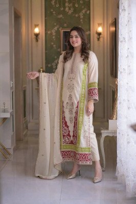 D.N. 238 Pure Roman Silk Kurti Bottom with Georgette Dupatta Set kurti pant with dupatta Catalogs