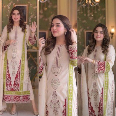 D.N. 238 Pure Roman Silk Kurti Bottom with Georgette Dupatta Set kurti pant with dupatta Catalogs