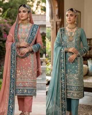 D.N. 3175 Fox Embroidered Kurti Pant with Dupatta wholesale catalogs
