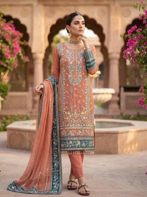 D.N. 3175 Fox Embroidered Kurti Pant with Dupatta readymade suit catalogs