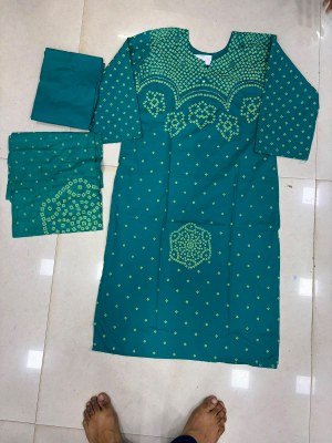 D.N. 414 Block Print Kurti Plazzo with Dupatta Set Fancy Palazzo suit catalogue